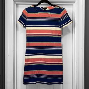 Talbots PETITE Striped Cotton knit Pullover Dress